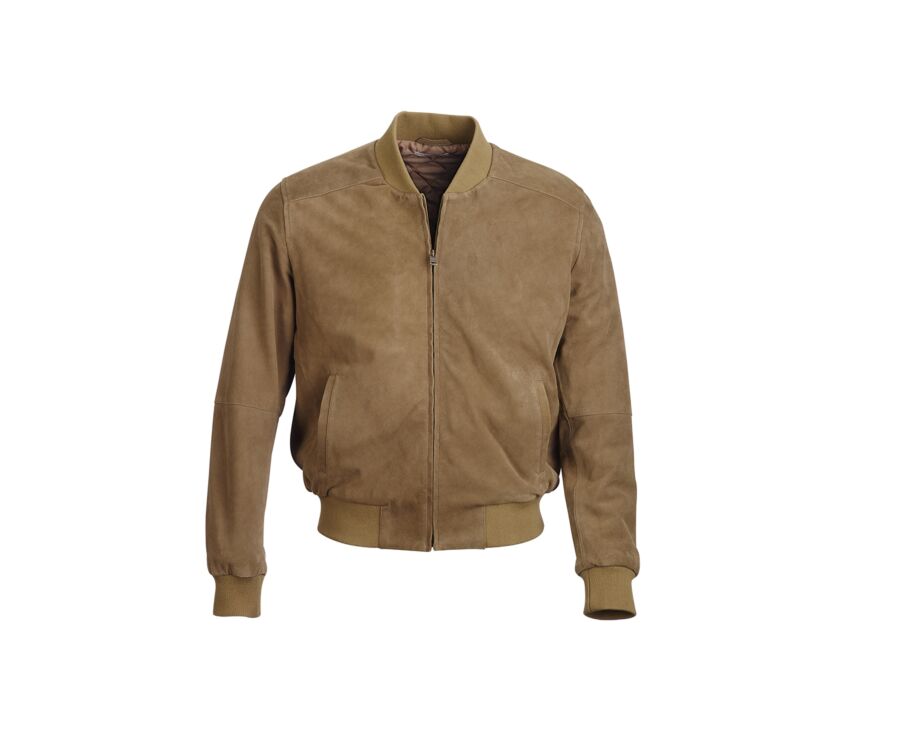 Blouson homme cuir Velours Tabac - SEAN II