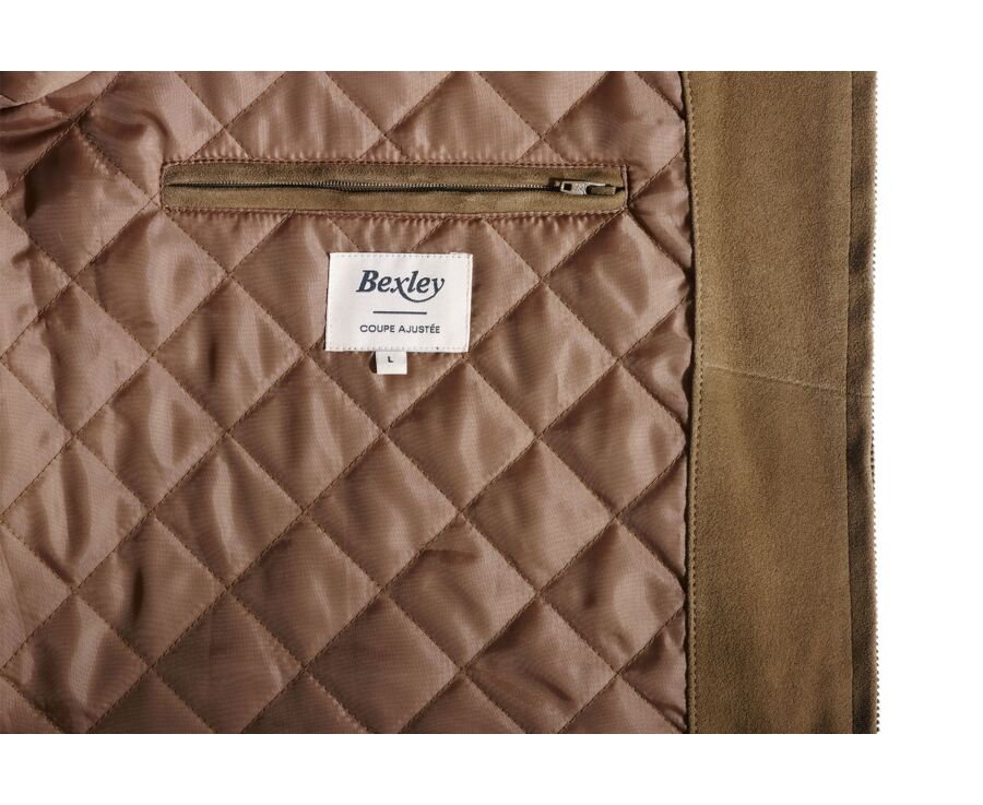 Blouson homme cuir Velours Tabac - SEAN II