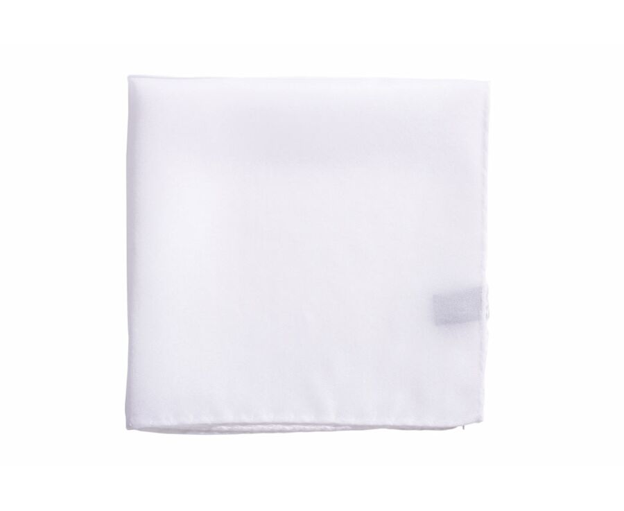 Pochette de costume homme en soie Blanc