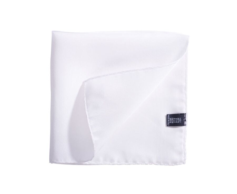 Pochette de costume homme en soie Blanc