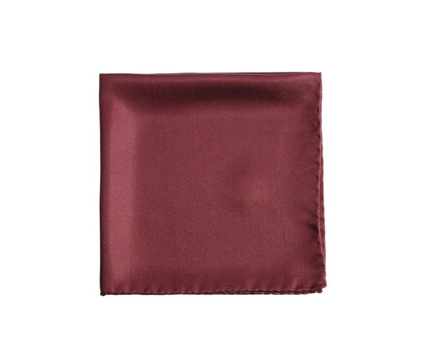 Pochette Soie Unie Bordeaux