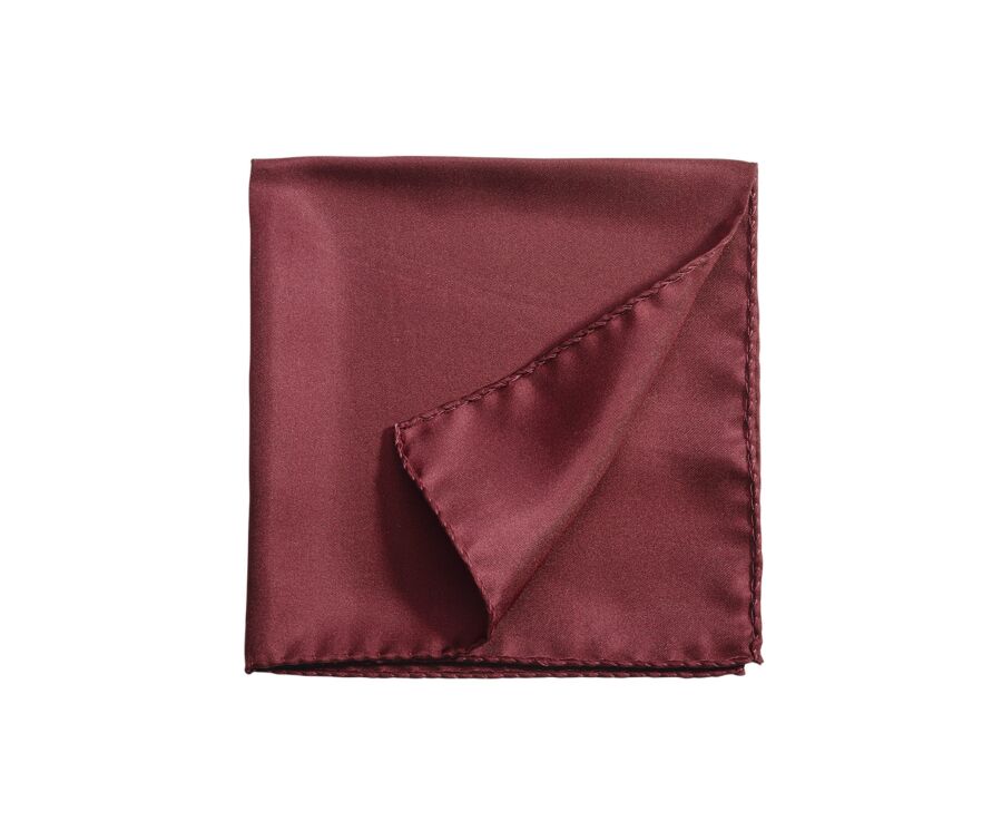 Pochette Soie Unie Bordeaux