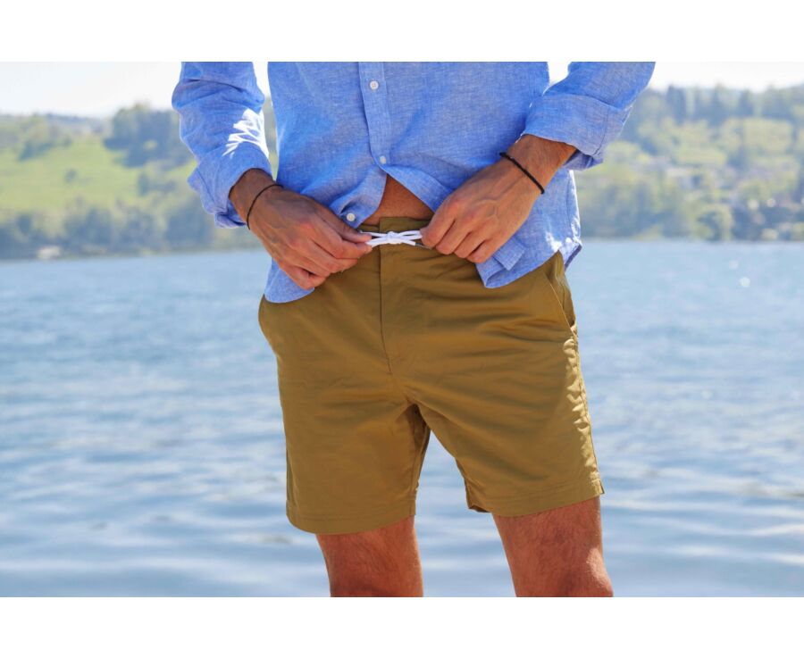 Short de bain homme Kaki - BRENTAN