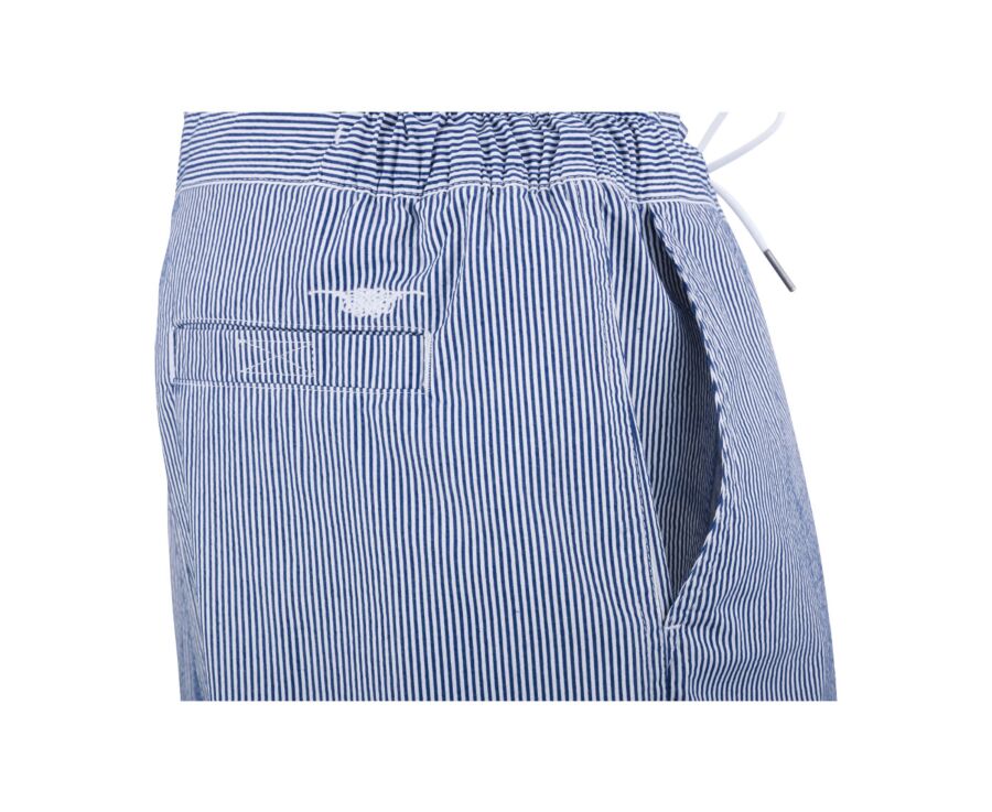 Short de bain homme rayé Navy - BRENTAN