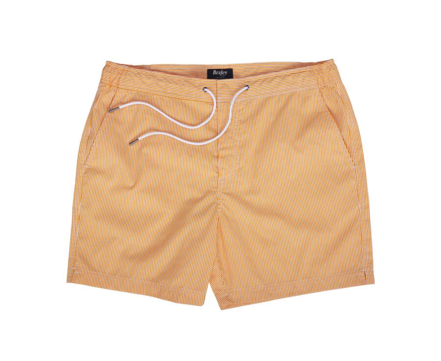 Short de bain homme rayé Orange - BRENTAN