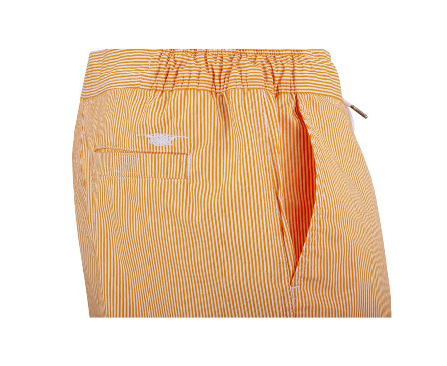 Short de bain homme rayé Orange - BRENTAN