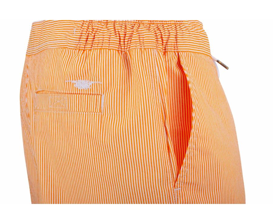 Short de bain homme rayé Orange - BRENTAN