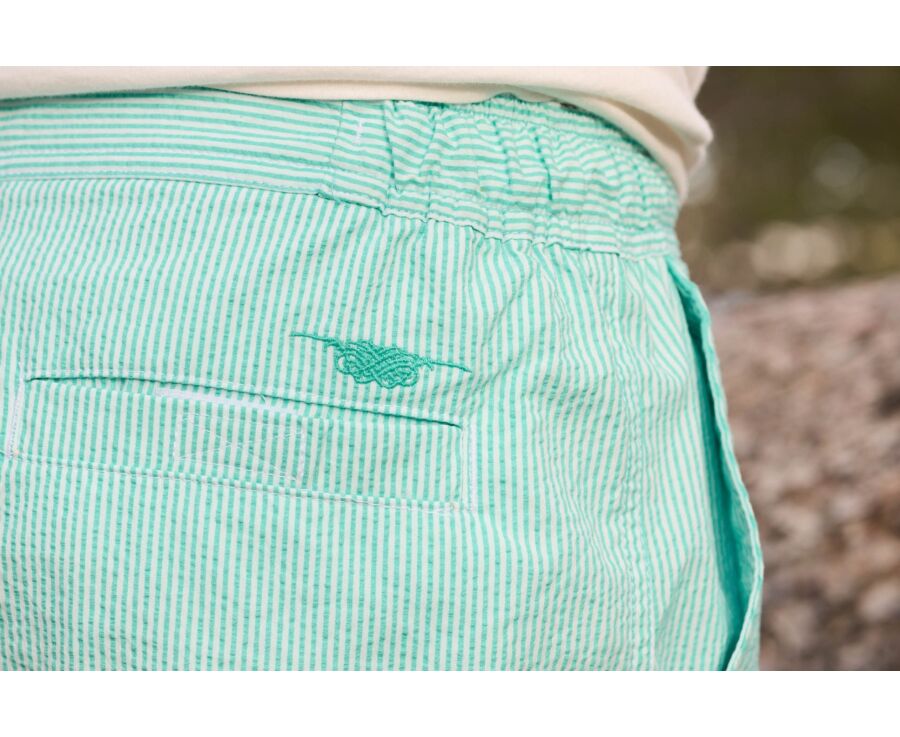 Short de bain homme rayé Vert - BRENTAN