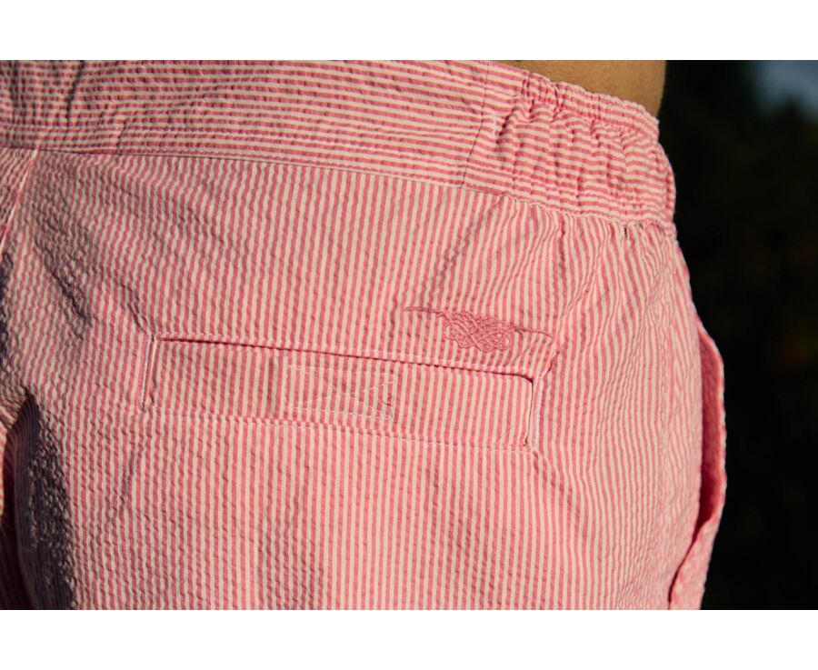 Short de bain homme rayé Rose - BRENTAN