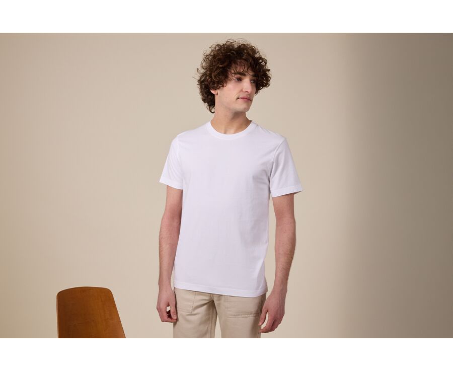 Tee-shirt coton bio uni Blanc - EDGAR III