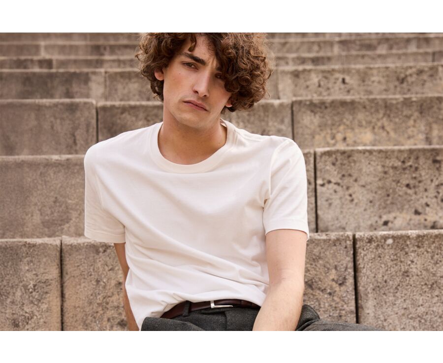 Tee-shirt coton bio uni Blanc - EDGAR III