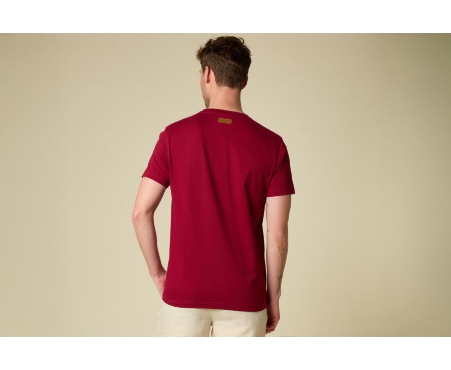 Tee-shirt coton bio uni Bordeaux - EDGAR III
