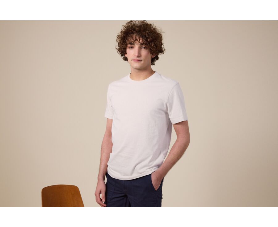 Tee-shirt coton bio uni Ecru - EDGAR III