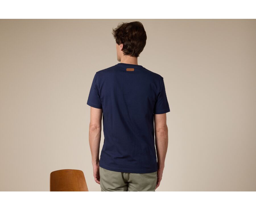 Tee-shirt coton bio uni Navy - EDGAR III