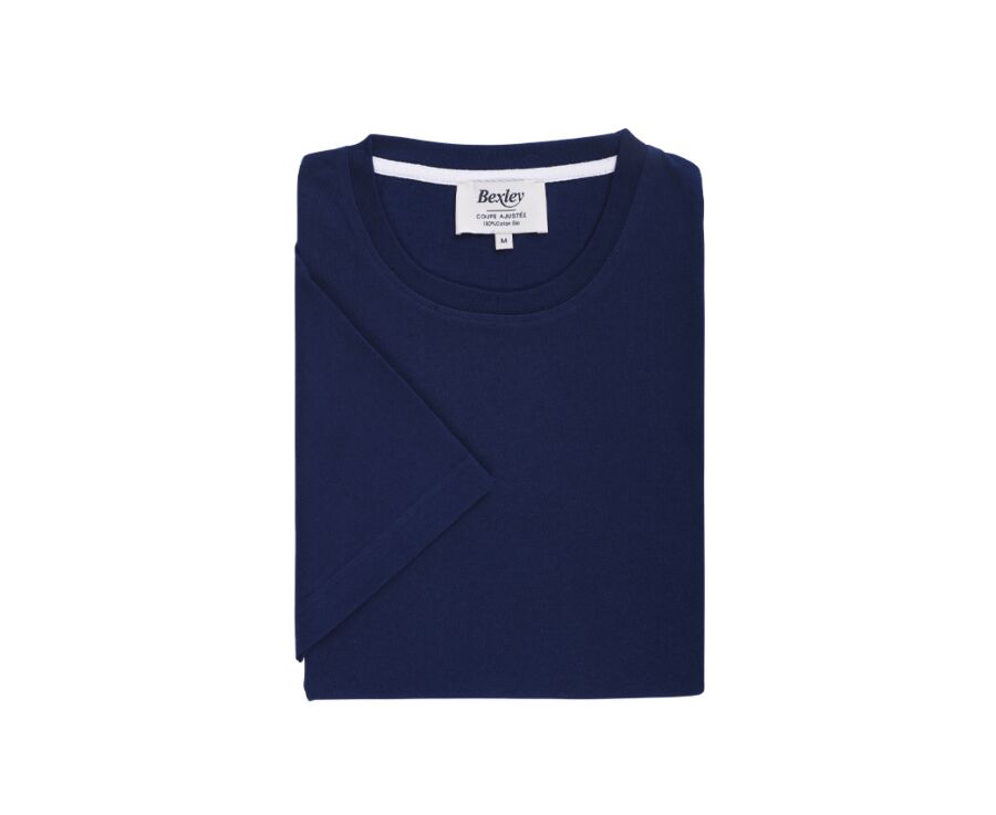 Tee-shirt coton bio uni Navy - EDGAR III
