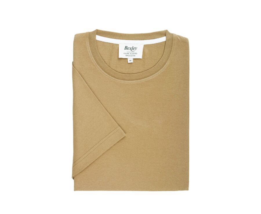 Tee-shirt coton bio uni Kaki clair - EDGAR III