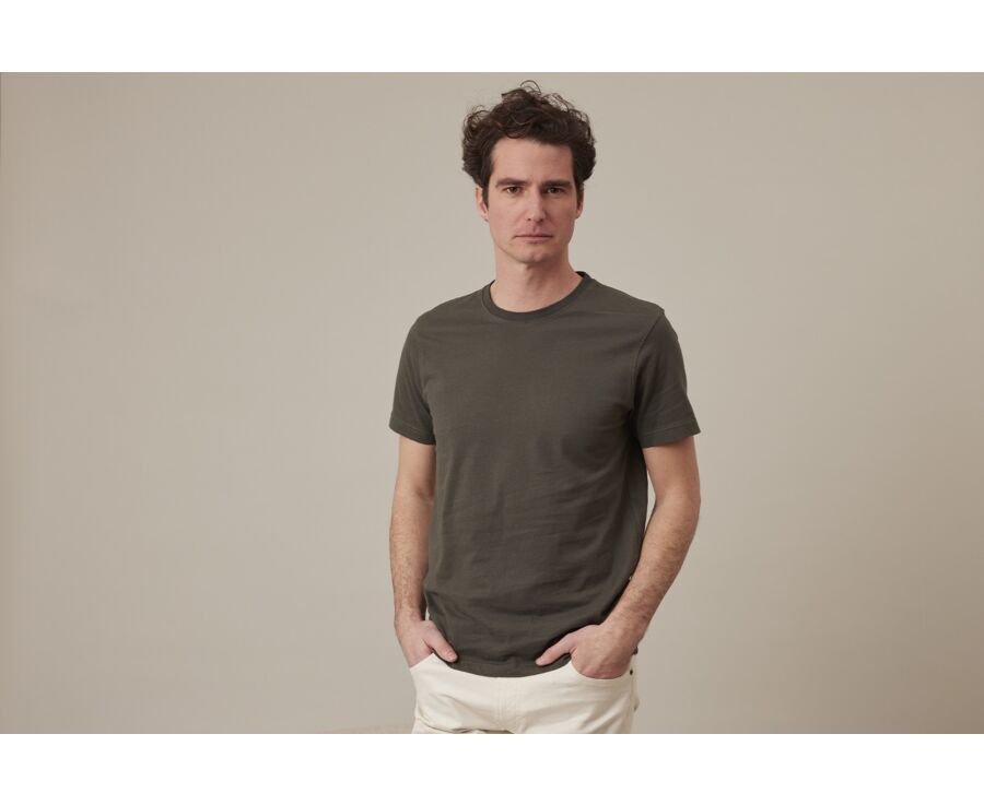 Tee-shirt coton bio uni Vert foncé - EDGAR III