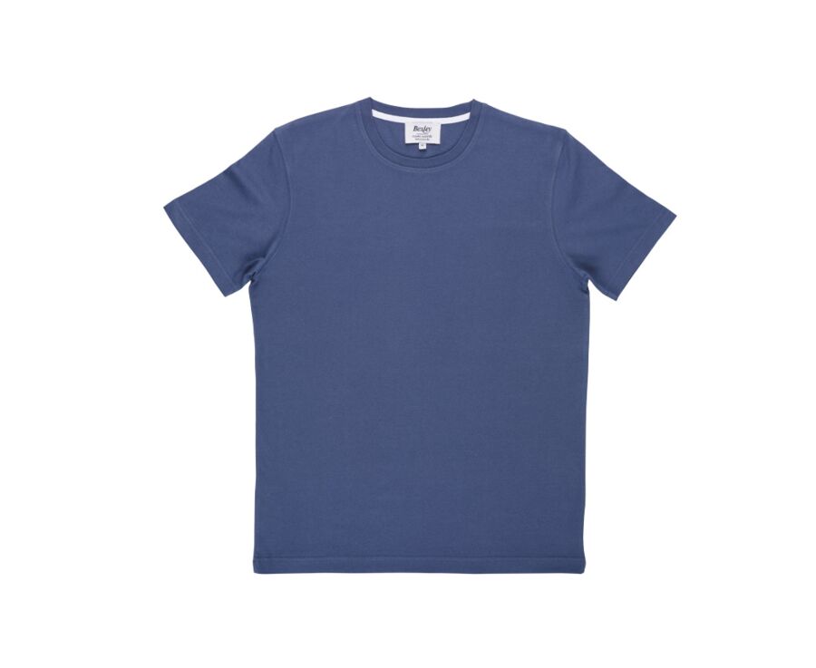 Tee-shirt coton bio uni Bleu Gris - EDGAR III