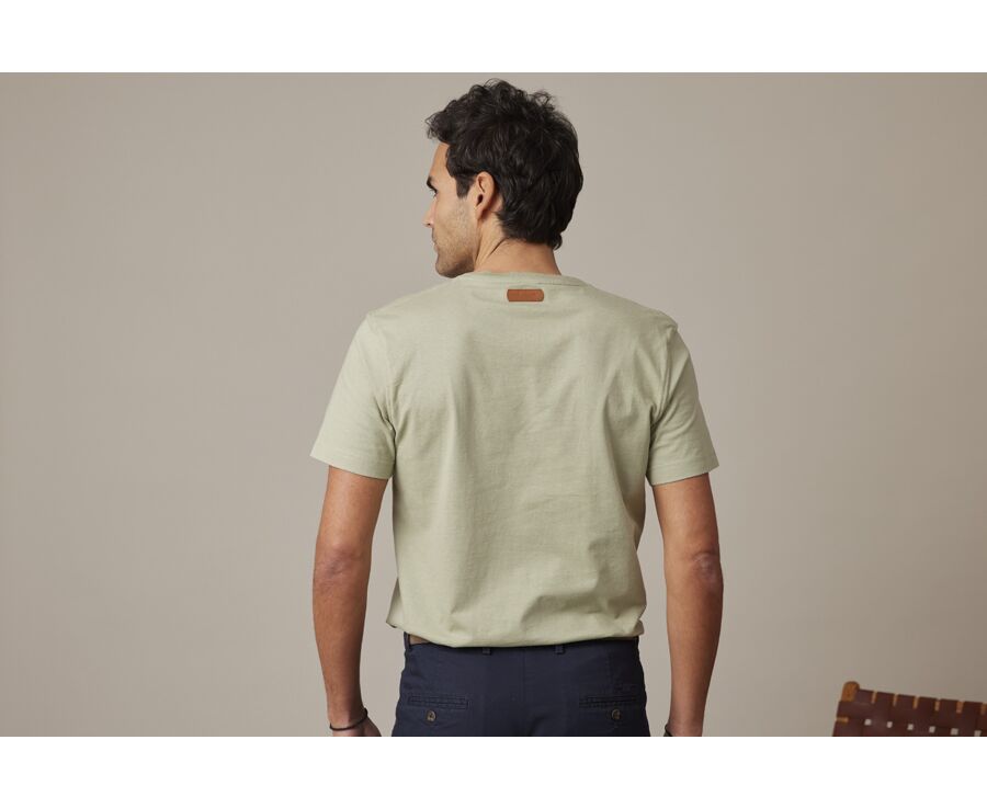 Tee-shirt coton bio uni Vert Tilleul - EDGAR III