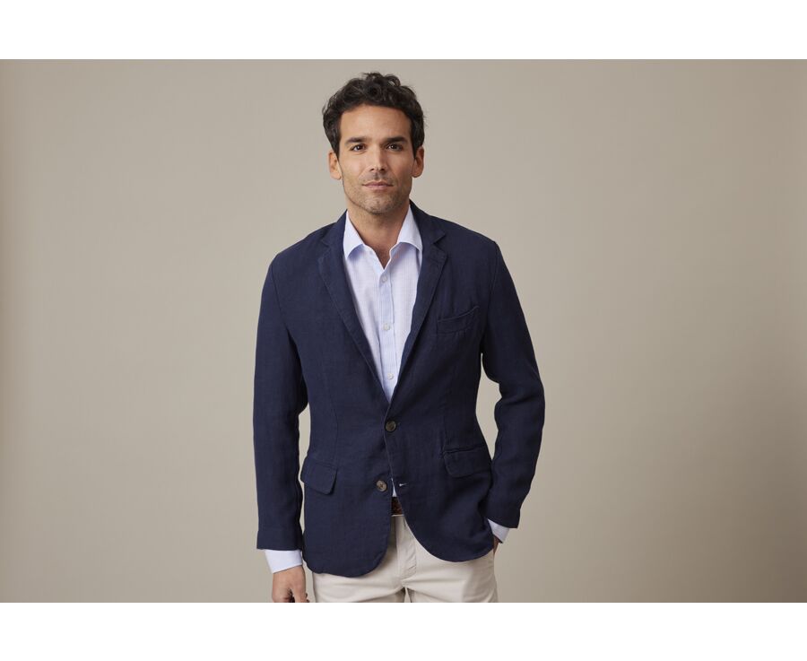 Blazer lin homme Navy - LUBIN