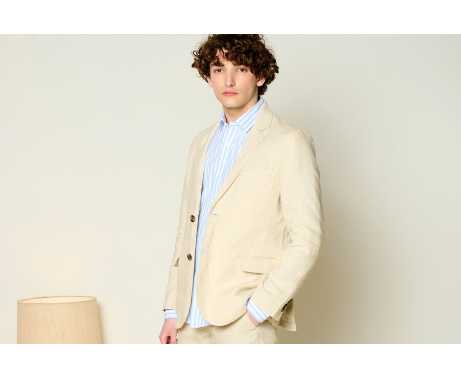 Blazer lin homme Beige Clair - LUBIN