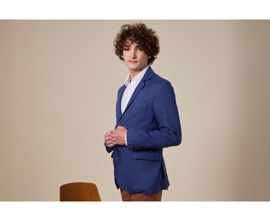 Blazer lin homme Bleu Indigo - LUBIN