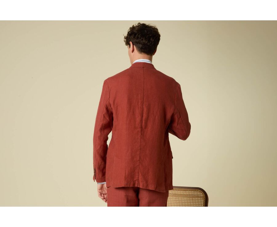 Blazer lin homme Terracotta