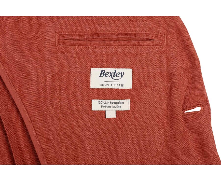 Blazer lin homme Terracotta
