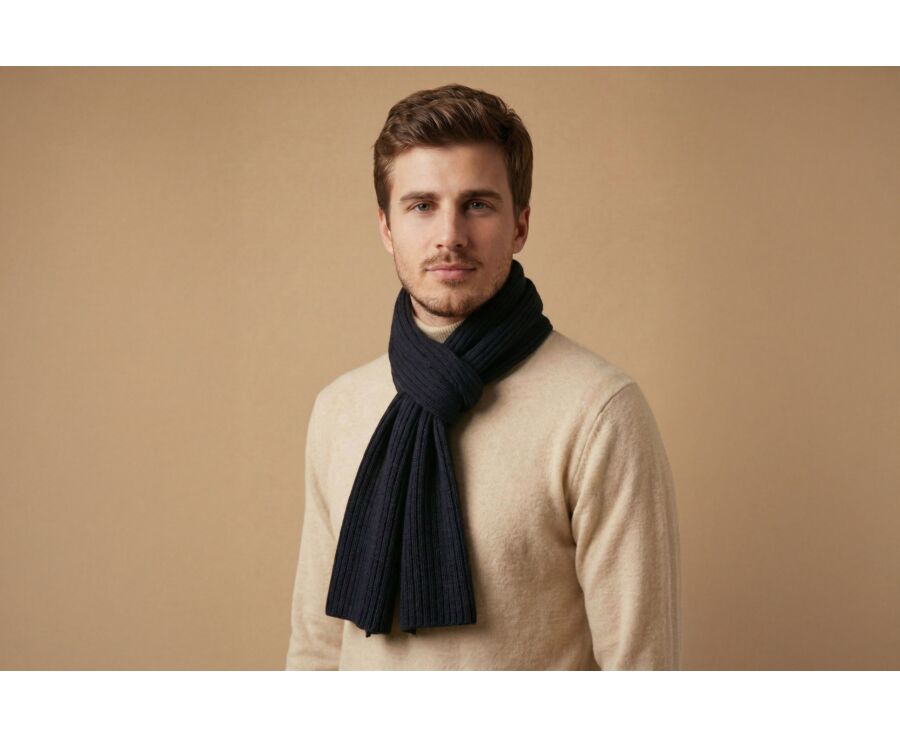 Écharpe Laine Homme Noir