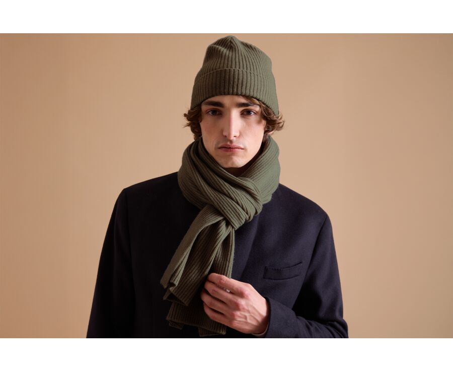 Écharpe Laine Homme Vert