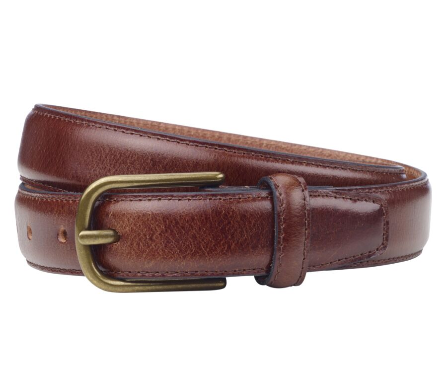 Ceinture cuir homme Chocolat Patiné - SOUTHGATE