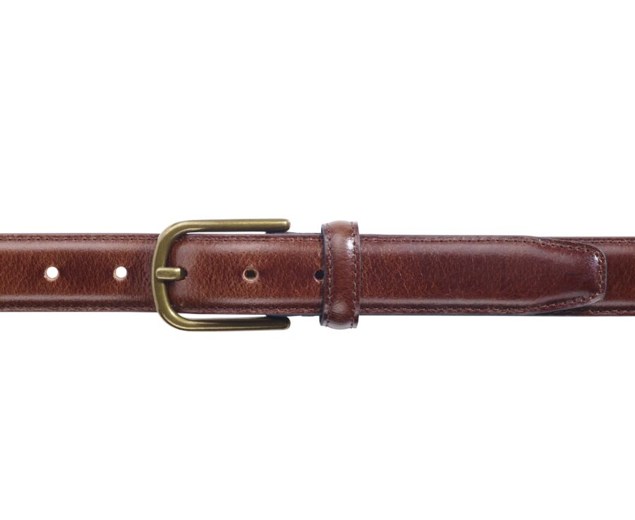 Ceinture cuir homme Chocolat Patiné - SOUTHGATE