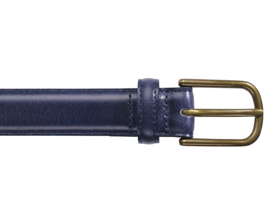 Ceinture cuir homme Navy Patiné - SOUTHGATE