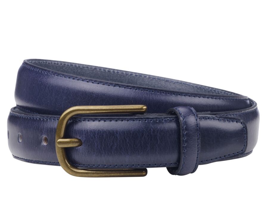 Ceinture cuir homme Navy Patiné - SOUTHGATE