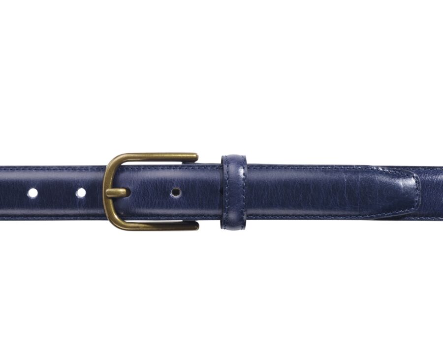 Ceinture cuir homme Navy Patiné - SOUTHGATE