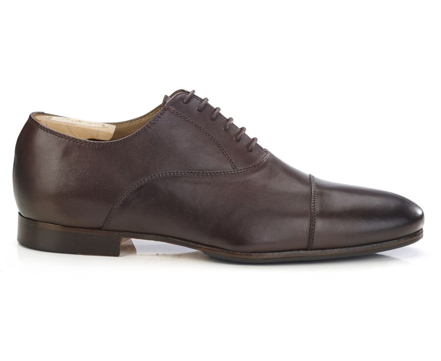 Richelieu homme Chocolat - semelle cuir avec patin - LENNOX PATIN