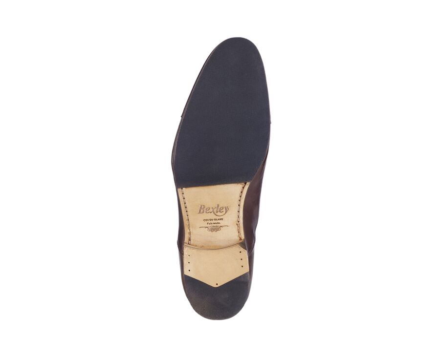 Richelieu homme Chocolat - semelle cuir avec patin - LENNOX PATIN
