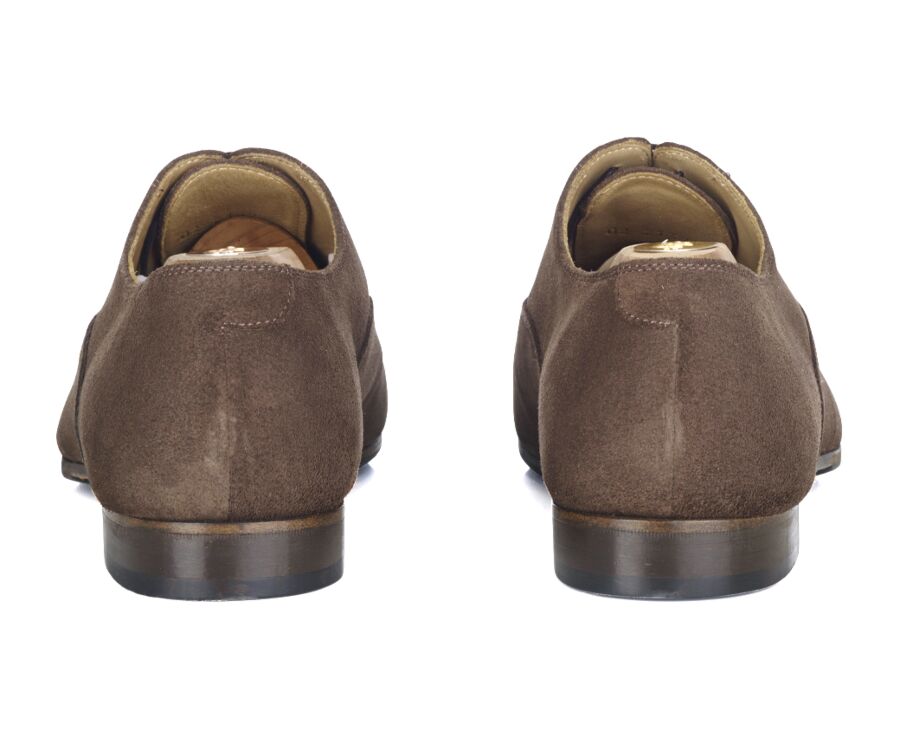Richelieu homme Velours Taupe Brun semelle cuir patin gomme - LENNOX PATIN