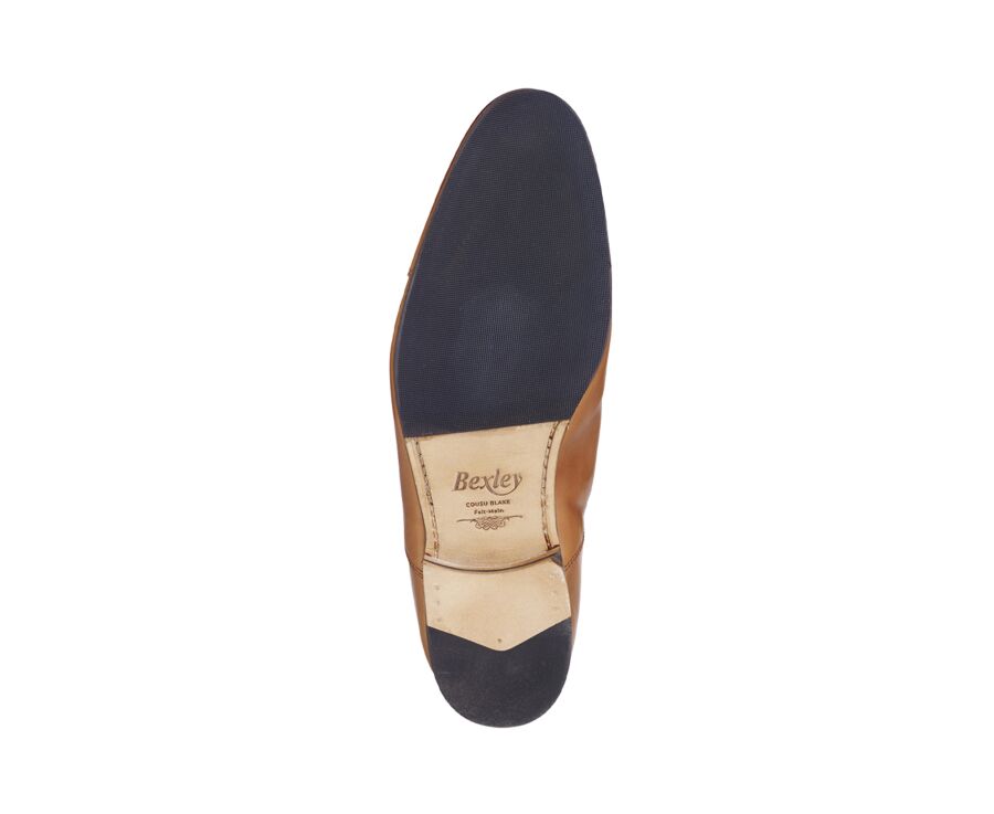 Richelieu homme Gold patiné semelle cuir avec patin - LENNOX PATIN