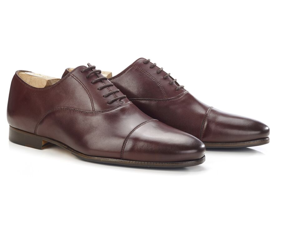 Richelieu homme Bordeaux - semelle cuir avec patin - LENNOX PATIN