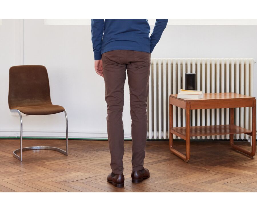 Pantalon 5 poches homme Chocolat - KARSON