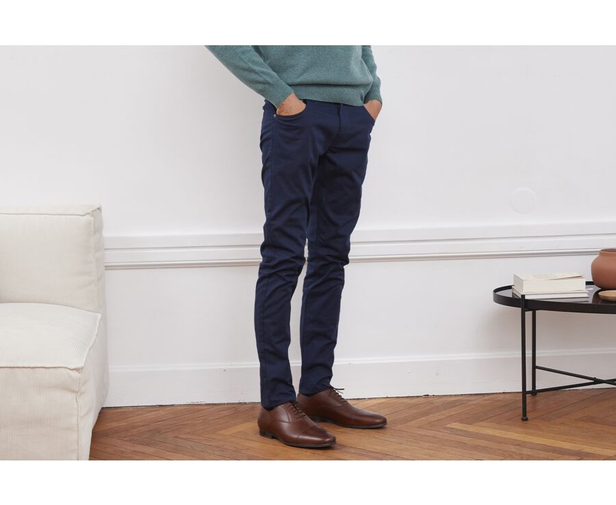 Pantalon 5 poches homme Marine - KARSON