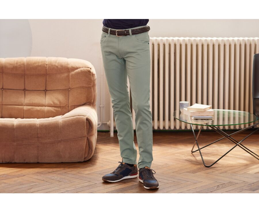 Pantalon 5 poches homme Tilleul - KARSON