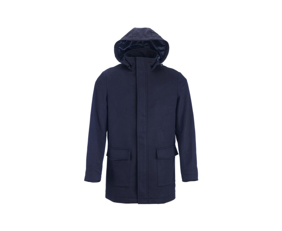 Manteau homme laine cachemire Marine - GRELLAN