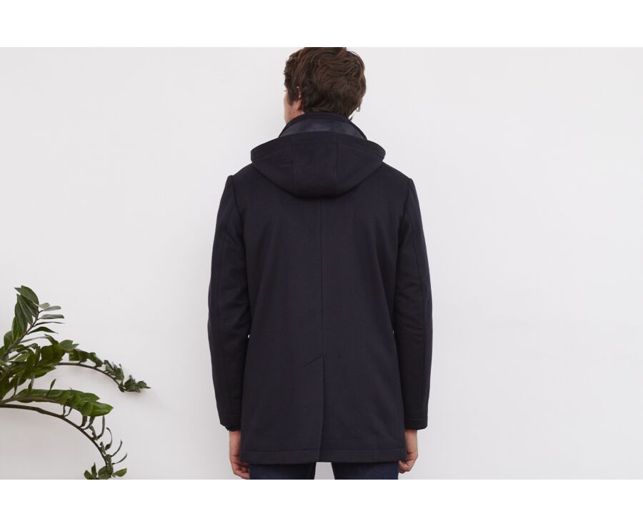 Manteau homme laine cachemire Marine - GRELLAN