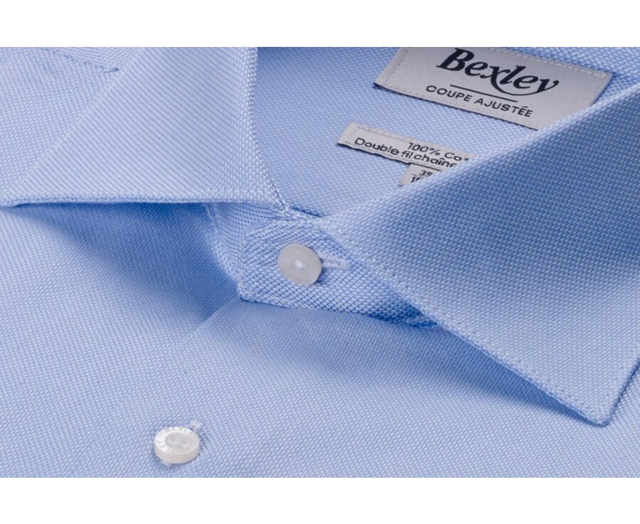 Chemise Bleu Ciel Oxford - Col italien - OTTAVIO CLASSIC