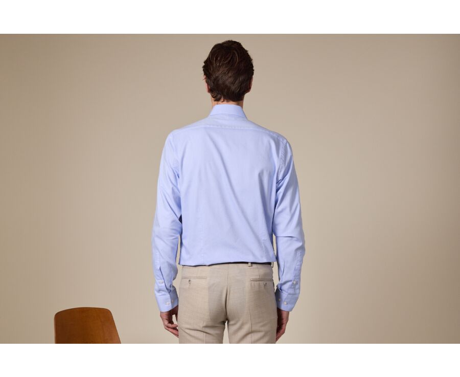 Chemise Bleu Ciel Oxford - Col italien - OTTAVIO CLASSIC