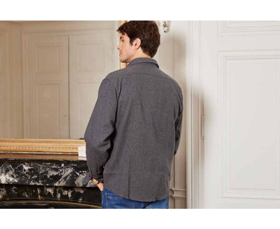 Surchemise en flanelle Gris anthracite - ANGELIN