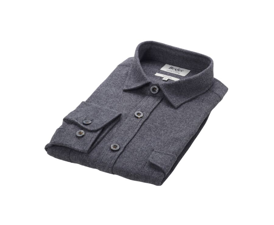 Surchemise en flanelle Gris anthracite - ANGELIN