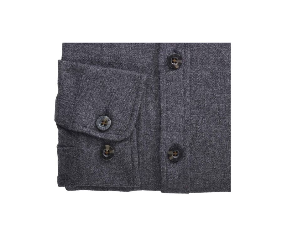 Surchemise en flanelle Gris anthracite - ANGELIN